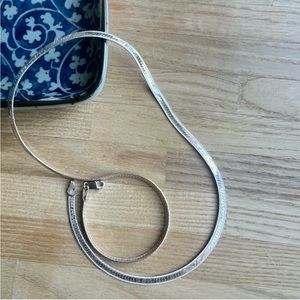 milor 925 Sterling silver necklace herringbone chain